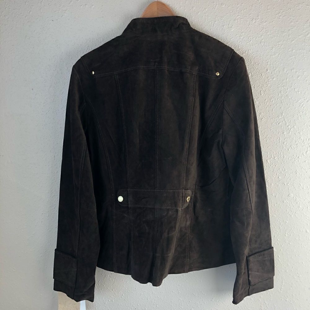 NWT Bernardo Green Leather Jacket Size L - Picture 8 of 8